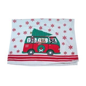 Casaba VW Bus Van Christmas Cat Holiday Towel